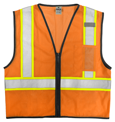 Single Pocket Contrasting Mesh Vest