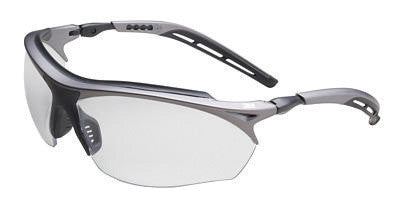 3M Maxim GT Safety Glasses With Metallic Gray And Black Frame And Clear Polycarbonate Indoor/Outdoor Mirror Lens