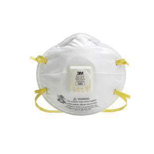 3M 8210V N95 Particulate Disposable Respirator With Cool Flow Exhalation Valve - NIOSH 42CFR84 (10 Each Per Box)