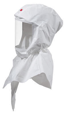 3M White Versaflo S-Series Replacement Painter's Hood With Inner Shroud For Use With Premium Head Suspension