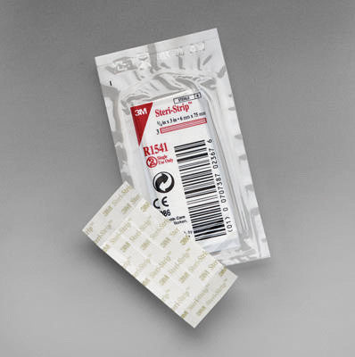 3M 1/8" X 3" Steri-Strip Reinforced Adhesive Skin Closure Strips (50 Per Box)