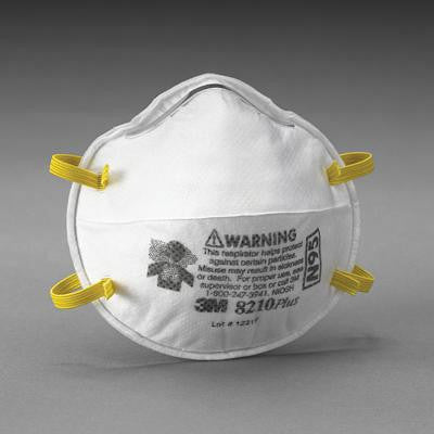 3M 8210Plus N95 Particulate Disposable Respirator - NIOSH 42CFR84 (20 Each Per Box)