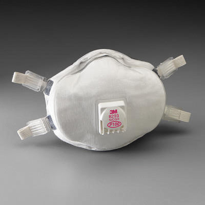 3M 8293 P100 Particulate Disposable Respirator With Cool Flow Exhalation Valve And Face Seal - NIOSH 42CFR84