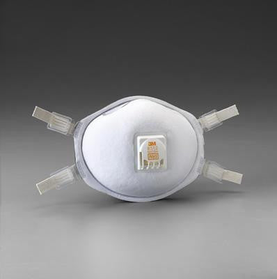 3M 8512 N95 Particulate Disposable Respirator With Cool Flow Exhalation Valve And M-Noseclip - NIOSH 42CFR84 (10 Each Per Box)