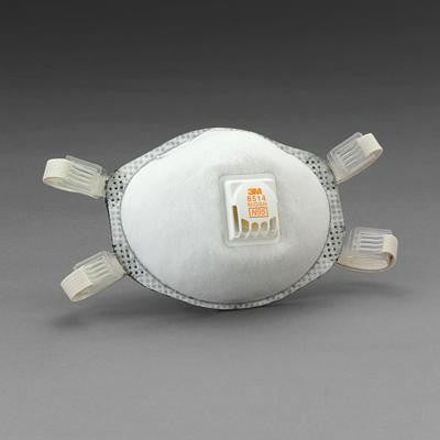 3M 8514 N95 Particulate Disposable Respirator With Cool Flow Exhalation Valve And M-Noseclip - NIOSH 42CFR84 (10 Each Per Box)