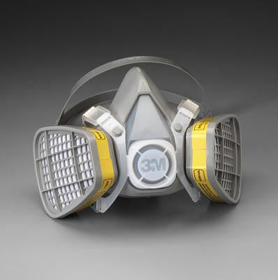 3M Medium Thermoplastic Elastomer Series 5000 Half Mask Organic Vapor/Acid Gas Disposable Air Purifying Respirator