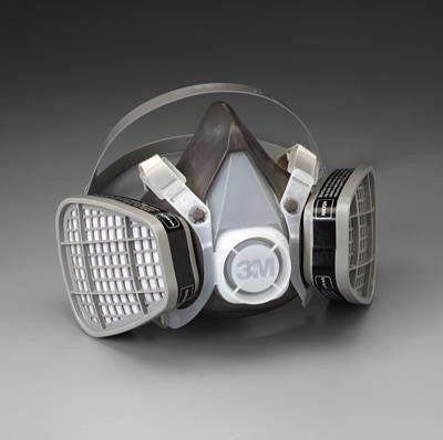 3M Large Thermoplastic Elastomer Series 5000 Half Mask Organic Vapor Disposable Air Purifying Respirator