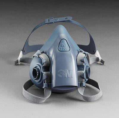 3M Medium Silicone Half Mask Reusable Ultimate Series 7500 Facepiece With 3M Cool Flow Exhalation Valve