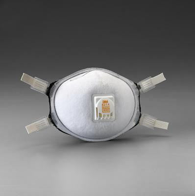 3M 8214 N95 Particulate Disposable Respirator With Cool Flow Exhalation Valve, Face Seal And M-Noseclip - NIOSH 42CFR84 (10 Each Per Box)