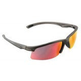 3M Safety Sunwear Safety Glasses With Gray Frame And Red Mirror Polycarbonate Anti-Scratch Lens