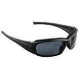 3M Safety Sunwear Safety Glasses With Black Frame, Gray Anti-Fog Lens And Microfiber Storage Bag