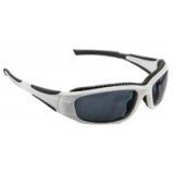 3M Safety Sunwear Safety Glasses With White Frame And Gray Anti-Fog Lens