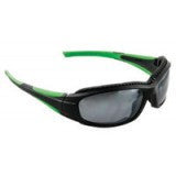 3M Safety Sunwear Safety Glasses With Black And Green Frame And Silver Mirror Anti-Scratch Lens