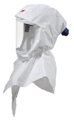 3M White Versaflo S-Series Painter's Hood Assembly With Inner Shroud And Premium Head Suspension