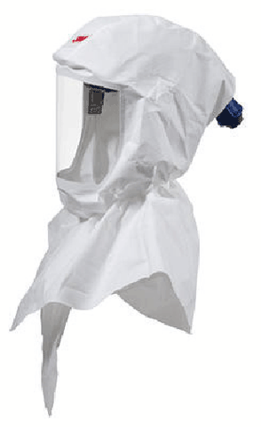3M White Versaflo S-Series Painter's Hood Assembly With Inner Shroud And Premium Head Suspension