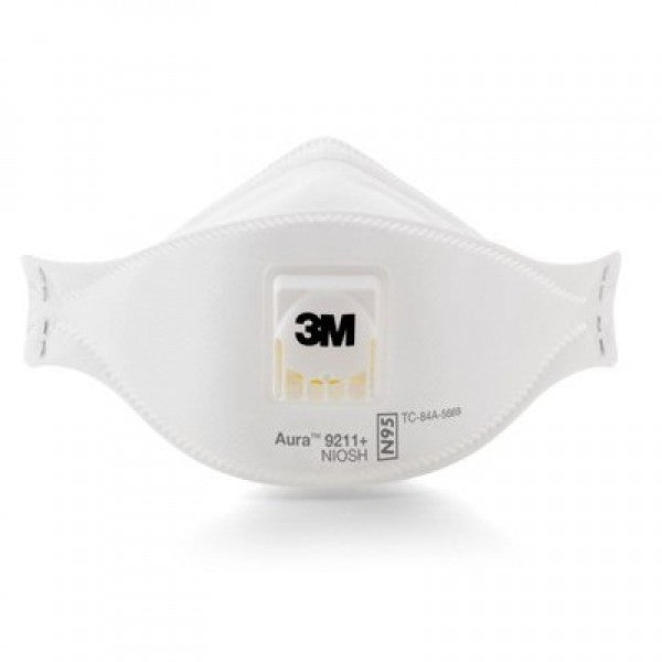 3M Aura N95 Three-Panel Flat-Fold Disposable Particulate Respirator With Cool Flow Exhalation Valve - NIOSH TC-84A-5668