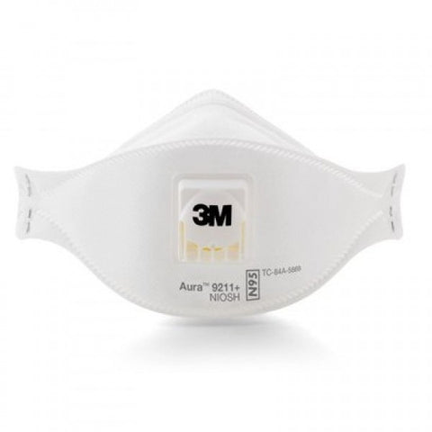 3M Aura N95 Three-Panel Flat-Fold Disposable Particulate Respirator With Cool Flow Exhalation Valve - NIOSH TC-84A-5668