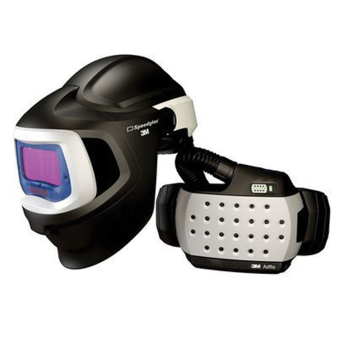 3M Adflo High Efficiency Powered Air Purifying Respirator System With Speedglas Welding Helmet With Hard Hat, Side WIndows And Model 9100V Variable Shades 8 - 13 Auto-Darkening Filter