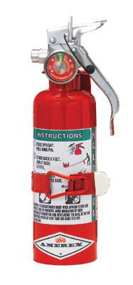 Amerex 1.4 Pound Halotron I Fire Extinguisher With Aluminum Valve Vehicle Bracket