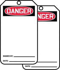 Accuform Signs 5 7/8" X 3 1/8" HS Laminate Accident Prevention Tag "Danger" (25 Per Package)