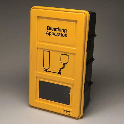 Allegro Industries 20" X 13" X 32 1/2" Yellow ABS Standard Wall Mount Respirator Storage Case Without Shelf Or Cylinder Bracket
