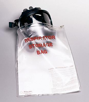 Allegro Industries 14"X16" Clear Printed 10mil Respirator Storage Bag With Zipper