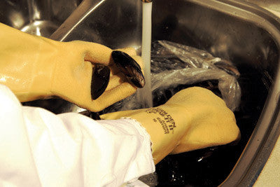 Ansell Size 10 Golden Grab-It II Heavy Duty Multi-Purpose Natural Rubber Latex Coated Work Glove With Jersey Knit Liner And 12" Gauntlet Cuff