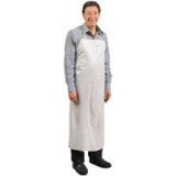 Ansell 33" X 44" White CPP 8 mil Vinyl Apron With Sewn Edge