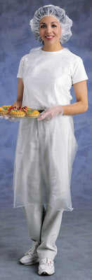 Ansell 27" X 36" Clear CPP 4Mil Vinyl Die Cut Medium/Heavy Duty Splash Protection Apron