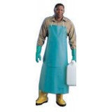 Ansell 35" X 45" White CPP 20 mil PVC Heavy Duty Apron With Stomach Patch