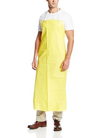 Ansell 35" X 48" CPP Yellow Lightweight Urethane Heavy Apron With Durable Nylon Backing