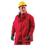 Ansell 2X Red 30" Sawyer-Tower CPC Polyester Trilaminate Gore Chemical Protection Jacket