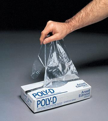 Ansell Poly-D - Polyethylene - Powder-Free Disposable Glove - Size Large