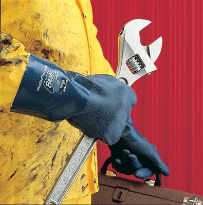 SHOWA Best Glove Small 14" Ultraflex II Neoprene Chemical Resistant Gloves With Rough Finish And Gauntlet Cuff