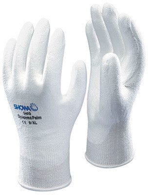 SHOWA Best Glove Size 8 SHOWA  540 13 Gauge Cut Resistant White Polyurethane Palm Coated Work Gloves With White High Performance Polyethylene Engineered (HPPE) Polyethylene Liner And Elastic Knit Wrist