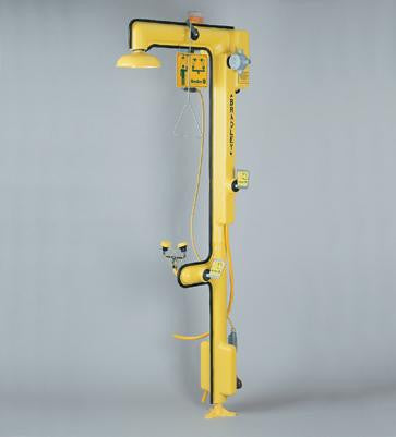 Bradley Bottom Supply Heat Trace Shower With Eye/Face Wash Unit