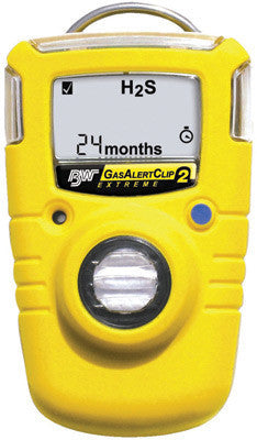 BW Technologies 2 Year GasAlertClip Extreme Portable Hydrogen Sulfide Monitor