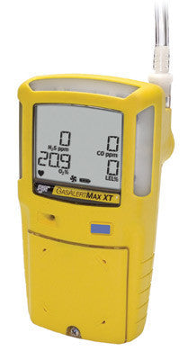 BW Technologies Yellow GasAlertMax XT II Portable Combustible Gas, Oxygen, Hydrogen Sulfide And Carbon Monoxide Gas Monitor With Alkaline Battery