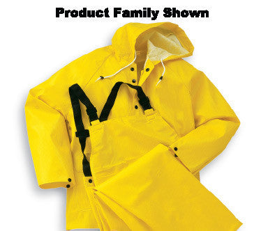 Onguard Industries X-Large Yellow Webtex .65 mm Polyester And PVC Rain Jacket With Front Snap Closure And Hood Snaps