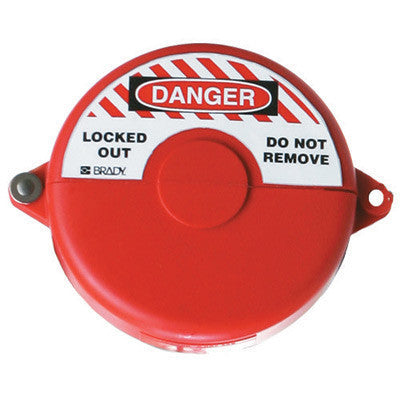 Brady Mini Red Injection-Molded Polypropylene Gate Valve Lockout