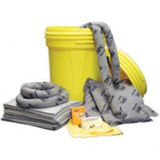 Brady Allwik 65 Gallon TAA Compliant Lab Pack Absorbent Spill Kit (Contains Pads, Socs, Pillows, Gloves, Bags, Goggles And Handbook)