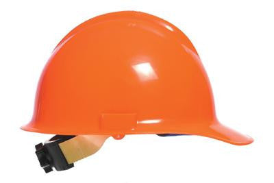 Bullard Orange Classic Model C30 Class E And G Type l Polyethylene Hard Cap WIth 6 Point Ratchet Suspension