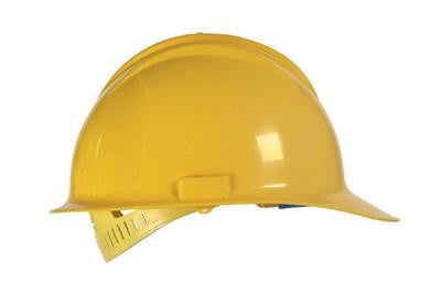 Bullard Yellow Classic Model C30 Class E And G Type l Polyethylene Hard Cap WIth 6 Point Pinlock Suspension