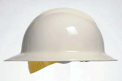 Bullard White Classic Model C33 Class E And G Type l Polyethylene Full Brim Hard Hat WIth 6 Point Pinlock Suspension