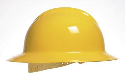 Bullard Yellow Classic Model C33 Class E And G Type l Polyethylene Full Brim Hard Hat WIth 6 Point Pinlock Suspension