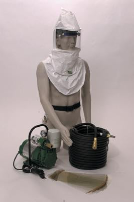 Bullard CC20 Airline Respirator System Includes CC20TIC35 Respirator Assembly, EDP10 Pump And V20100ST Air Supply Hose