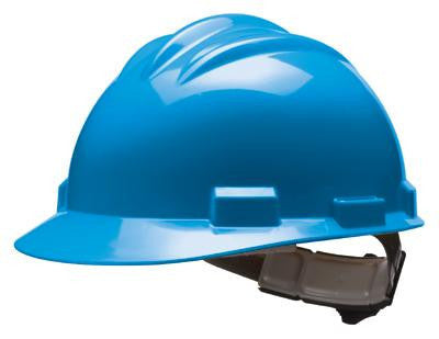 Bullard Kentucky Blue Standard Series S61 Class E And G Type l Polyethylene Hard Cap With 4 Point Ratchet Headgear And Cotton Brow Pad