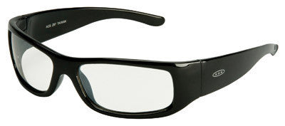 3M Moon Dawg Safety Glasses With Black Frame And Clear Polycarbonate Indoor/Outdoor Mirror Lens