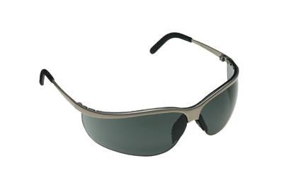 3M Metaliks Sport Safety Glasses With Metal Nickel Frame And Gray Polycarbonate Anti-Fog Anti-Scratch Hardcoat Lens