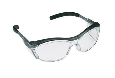 3M Nuvo Safety Glasses With Gray Frame, Clear Anti-Fog Lens And Integral Sideshields